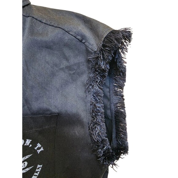 Bikers Pride Motorcycle Rally 2019 NWT Black Sleeveless NWT Workshirt Galveston - Picture 6 of 11